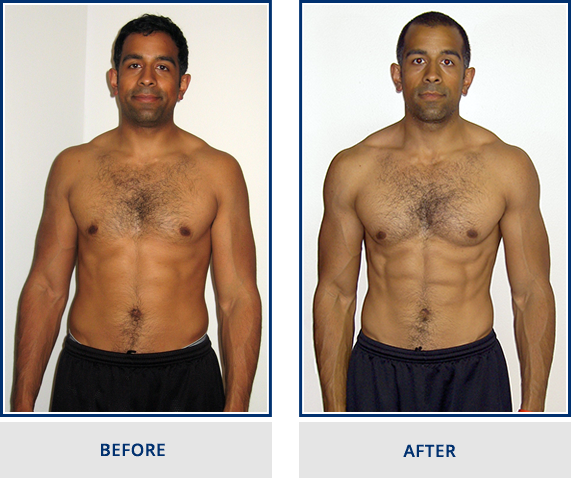 Nikhil Mehta before and after training with John Turk