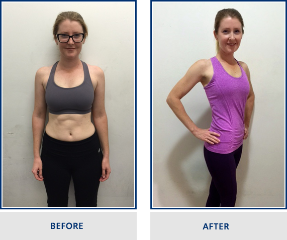 Theresa Boucher before and after training with John Turk